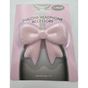 Five Below Silicone Headphone‎ Accessory Pink Bow Clip-on VIRAL TIKTOK NEW